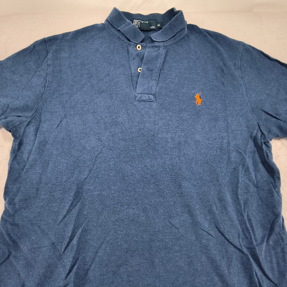 Polo by Ralph Lauren Collared Polo Shirt Mens Size Medium M Blue Orange
